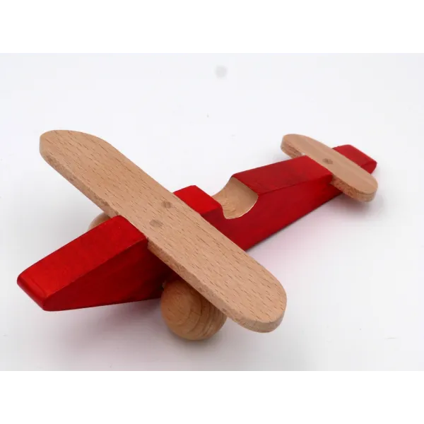 Avion en bois rouge