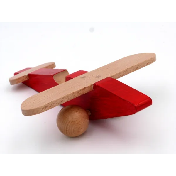 Avion en bois rouge