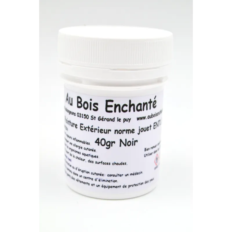 40 gr peinture extérieur norme jouet EN71.3 Noir 40 gr peinture extérieur norme jouet EN71.3 Noir