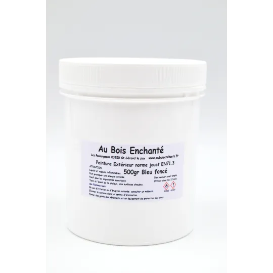 500 gr peinture extérieur norme jouet EN71.3 Bleu foncé