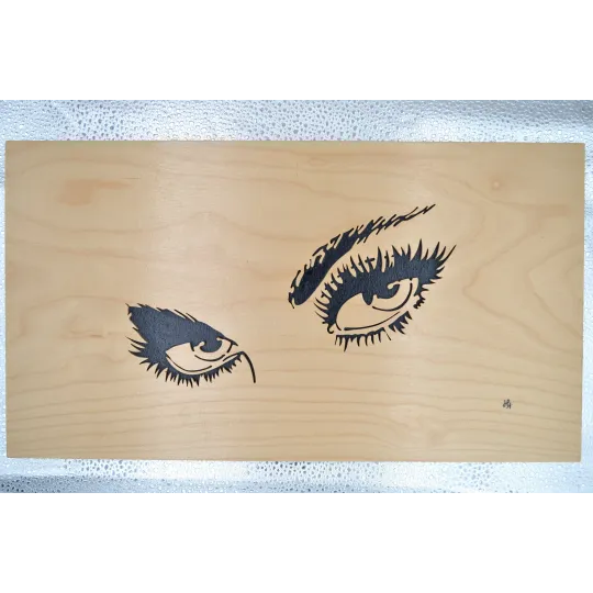 Painting "Woman's Eyes" sung in birch