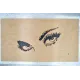Tableau d'yeux de femme chantourné en bouleau.