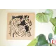 wooden painting chantournés - table couple tiger