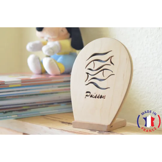 chantournés wooden painting - Sign of the Zodiac - fish