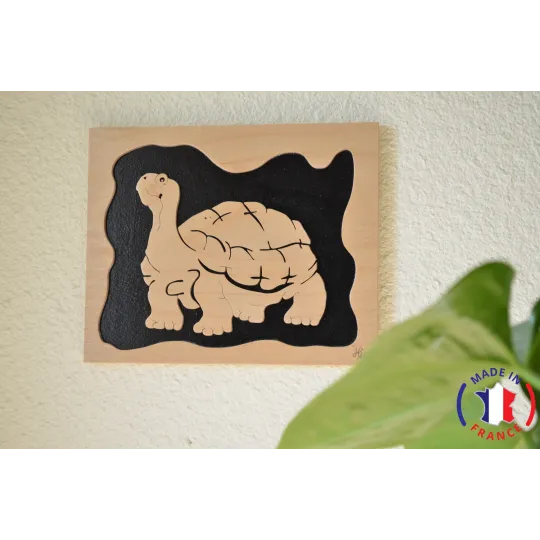wooden painting chantournés - turtle table