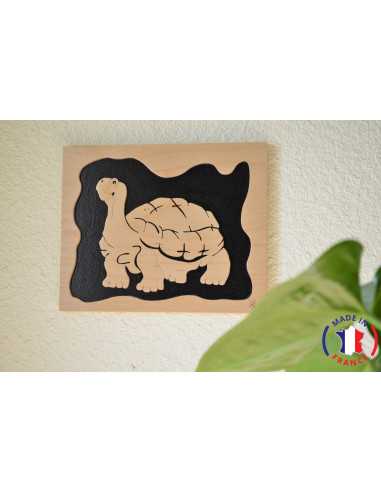 wooden painting chantournés - turtle table