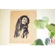 Painting Bob Marley chantourné.