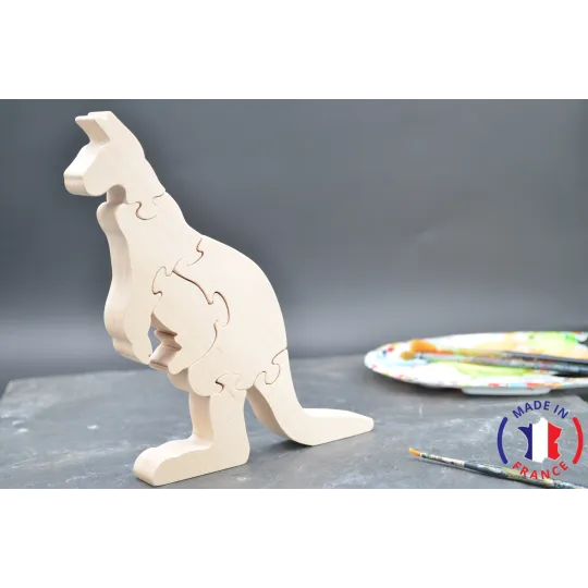puzzle en bois - puzzle kangourou