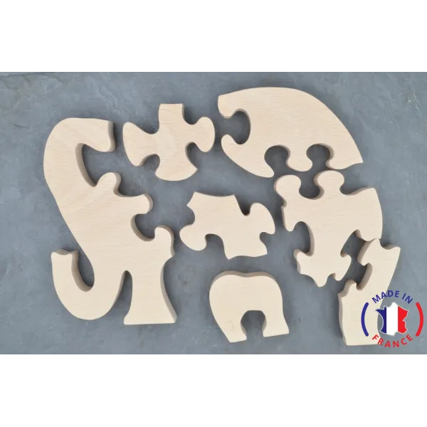 wooden puzzle - elephant puzzle