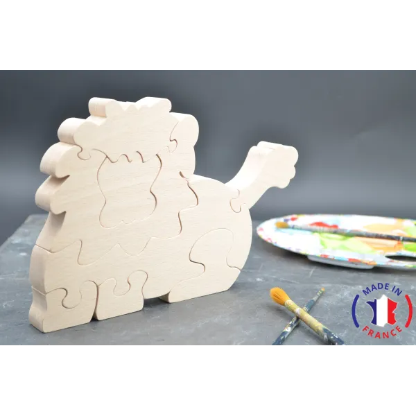 puzzle en bois - puzzle lion