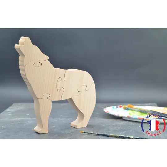 puzzle en bois - puzzle loup