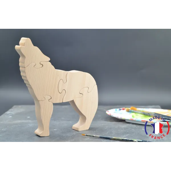 puzzle en bois - puzzle loup