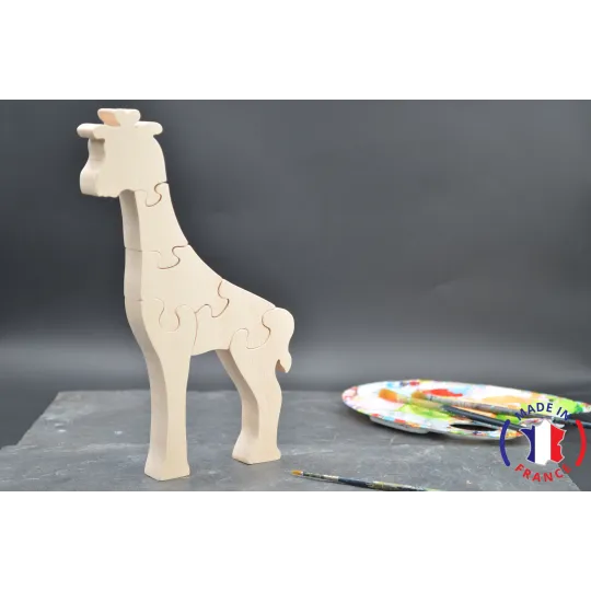 puzzle en bois - puzzle girafe
