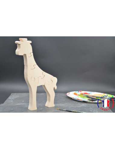 puzzle en bois - puzzle girafe