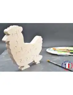 puzzle en bois - puzzle poule