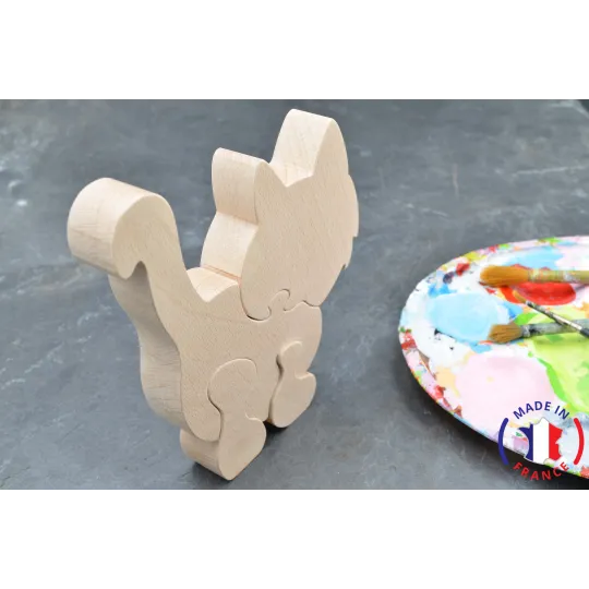 puzzle en bois - puzzle chat