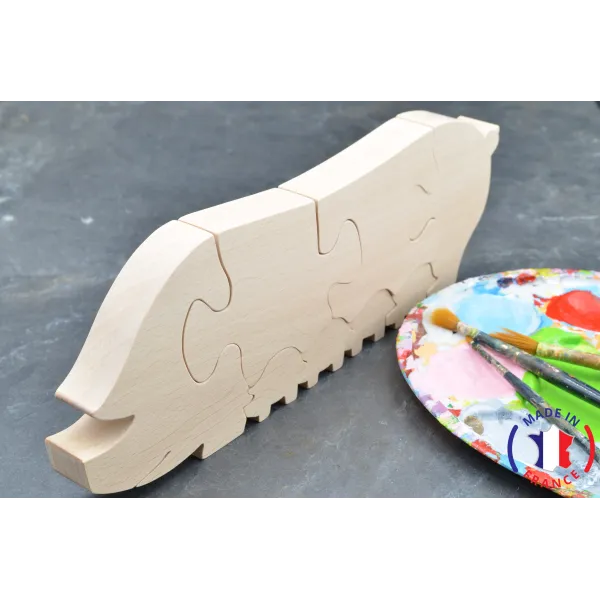 wooden puzzle - pig puzzle