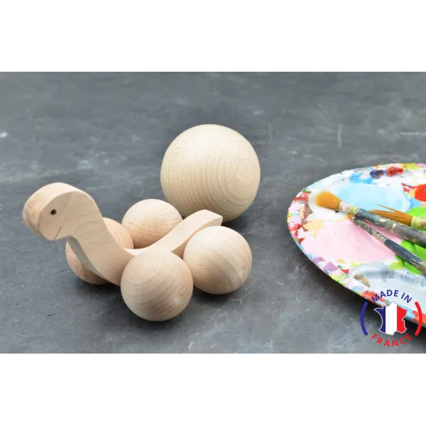 jouet en bois - tortue boule