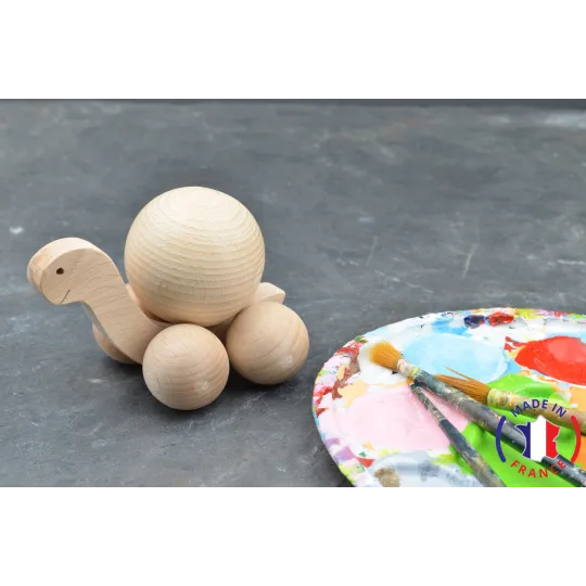 jouet en bois - tortue boule