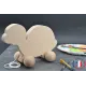 Raw wooden turtle to shoot.