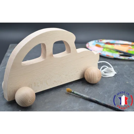 2CV en bois brut à tirer