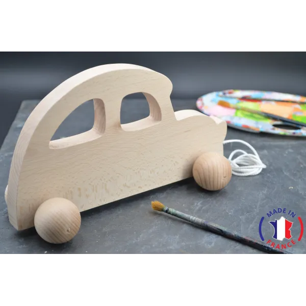 2CV in raw wood to pull