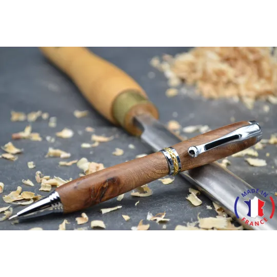 Stylo bille bois loupe d'orme