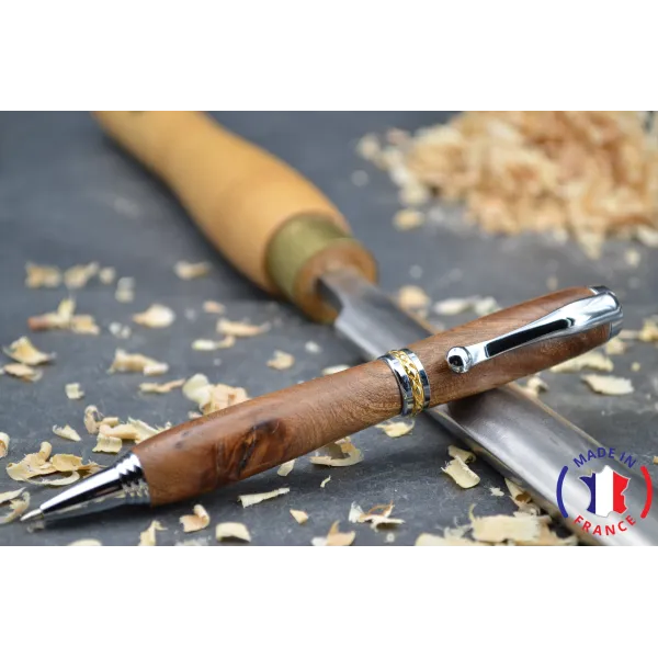 Stylo bille bois loupe d'orme