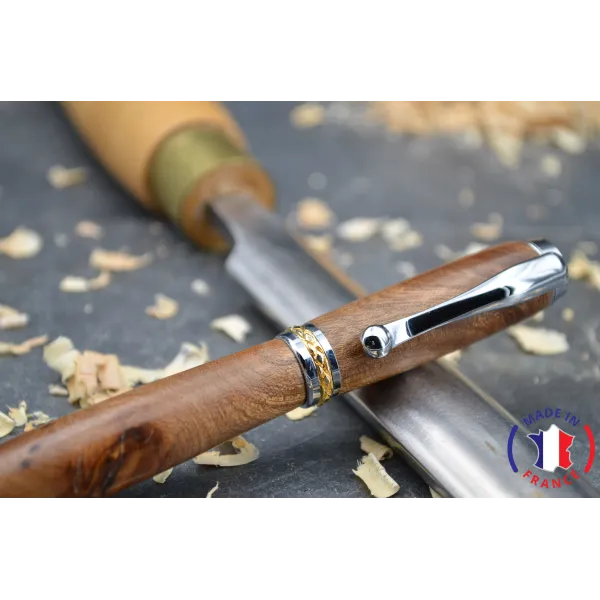 Stylo bille bois loupe d'orme