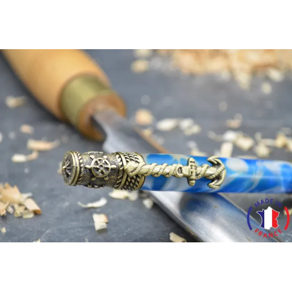 Resin ballpoint pen.