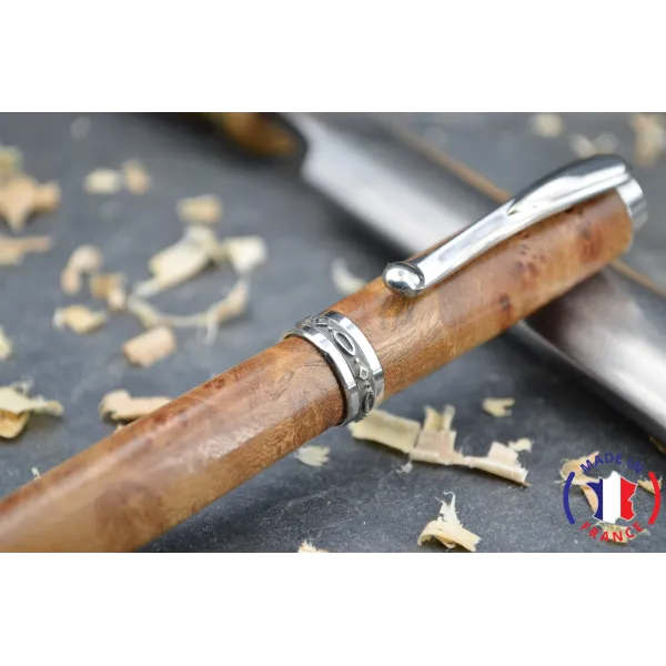 Stylo roller très haut de gamme en loupe d'orme