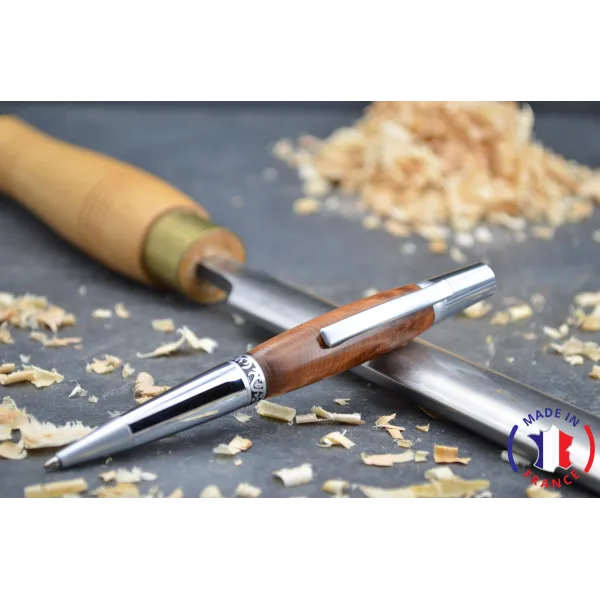 Wooden pen quarter turning olive wood.