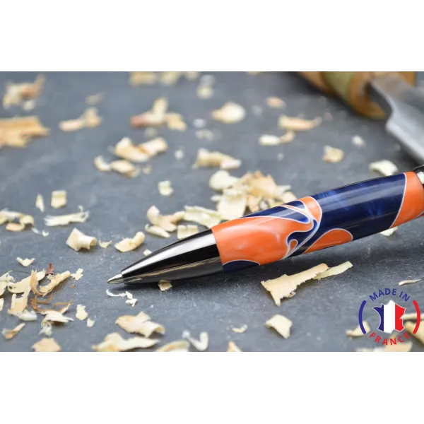 Resin ballpoint pen.