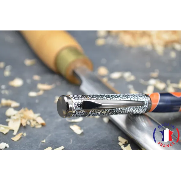Resin ballpoint pen.