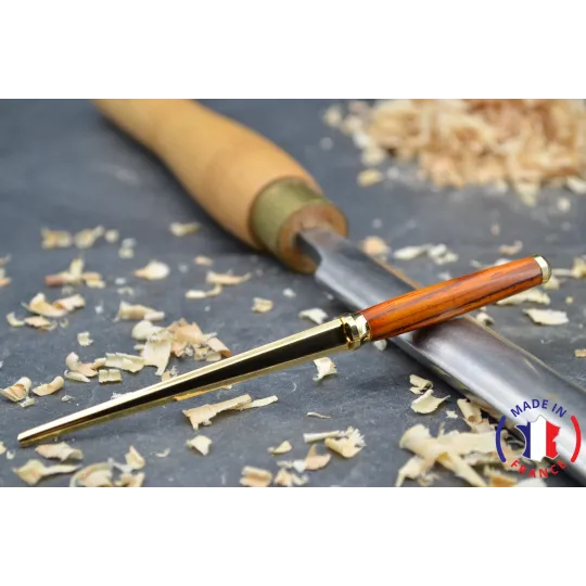 Opens wooden letter from Cocobolo.