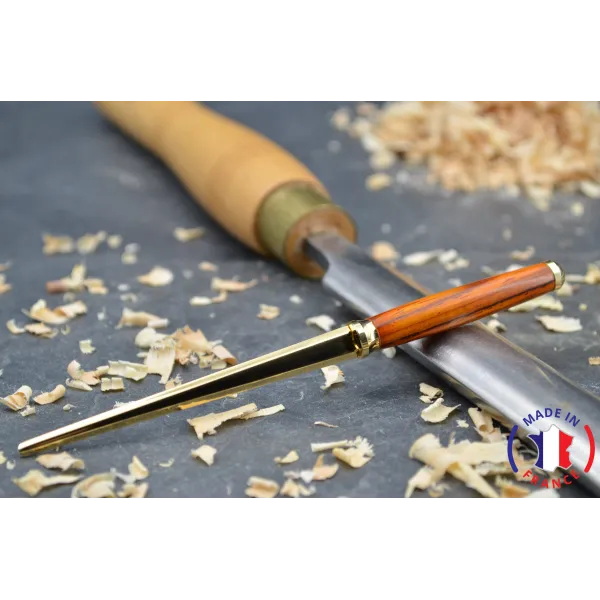 Opens wooden letter from Cocobolo.