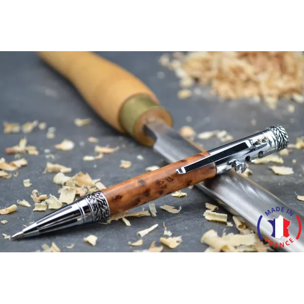 Thuya wooden ballpoint pen from Morocco.