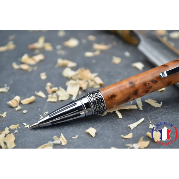 Thuya wooden ballpoint pen from Morocco.