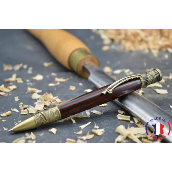 Stylo à bille en bois de cocobolo et aubier