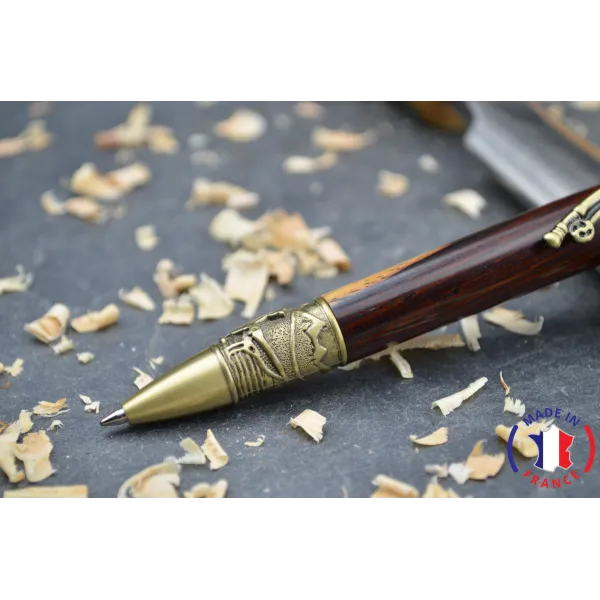 Stylo à bille en bois de cocobolo et aubier