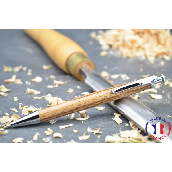 Zebrano wooden ballpoint pen.
