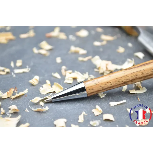 Zebrano wooden ballpoint pen.