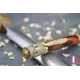 Stylo bille Patricia en bois d'assemblage Padouk et d’ébène.