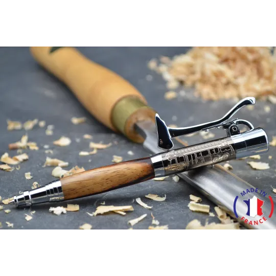 Stylo bois Sapeur en cocobolo avec aubier.