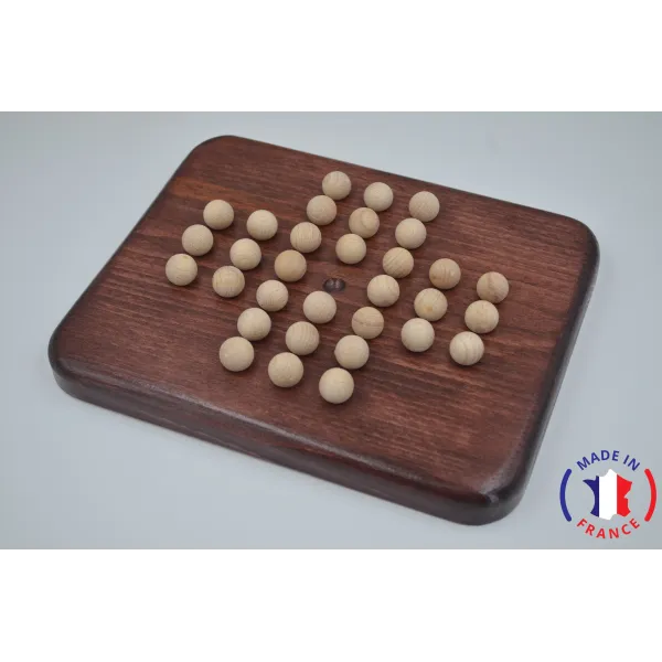 jouet en bois - solitaire acajou