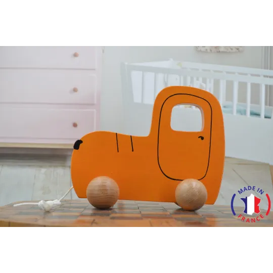 Wooden car to pull.