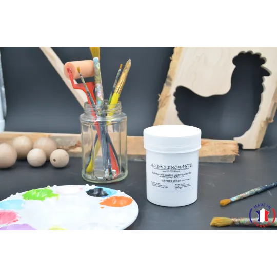 Apprêt blanc 250 gr norme jouet pour bois