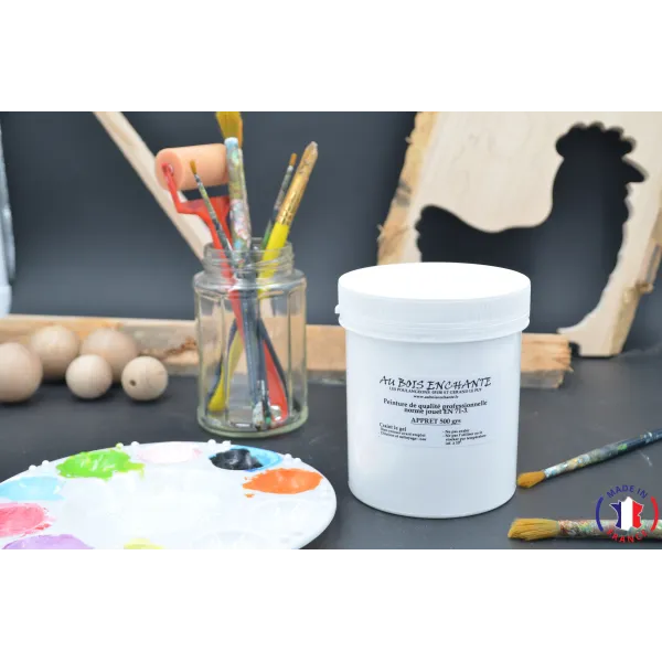 Apprêt blanc 500 gr norme jouet pour bois