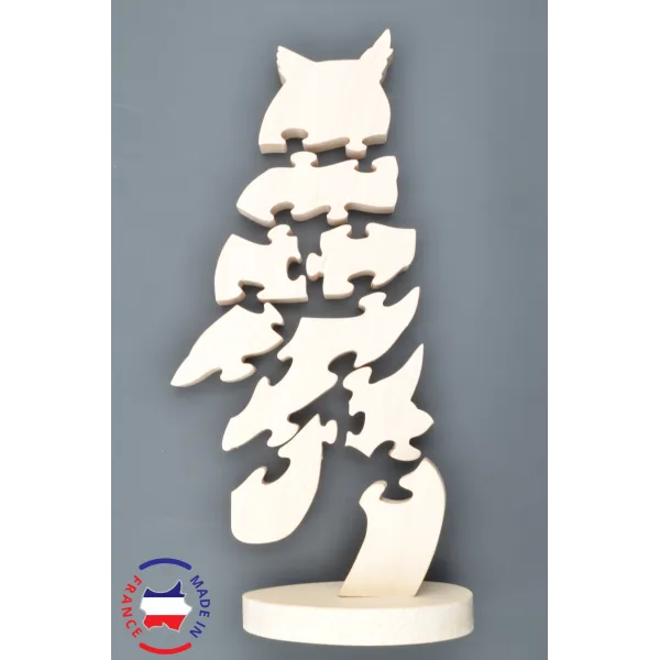 Wooden puzzle owl to paint