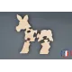 Puzzle âne en bois brut à peindre